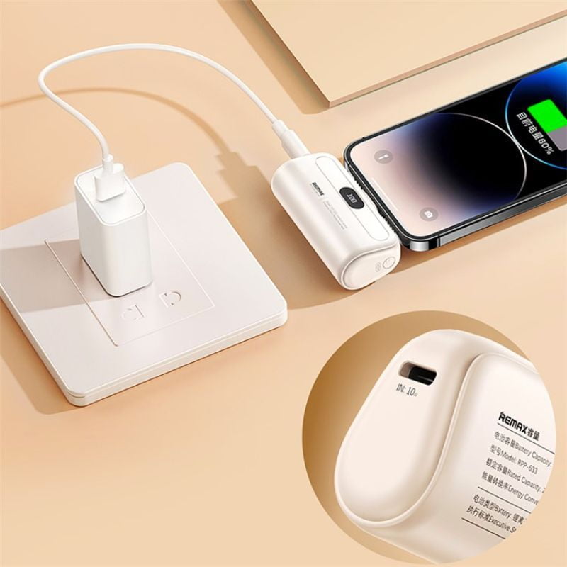 Remax Capsule Series Mini Power Bank with Type-C Port [5000 mAh]