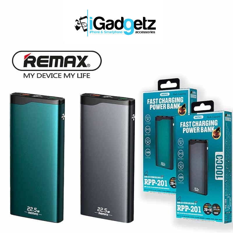 Remax 22.5W Aluminum Alloy Power Bank PD + QC (20,000 mAh) (3 Ports)